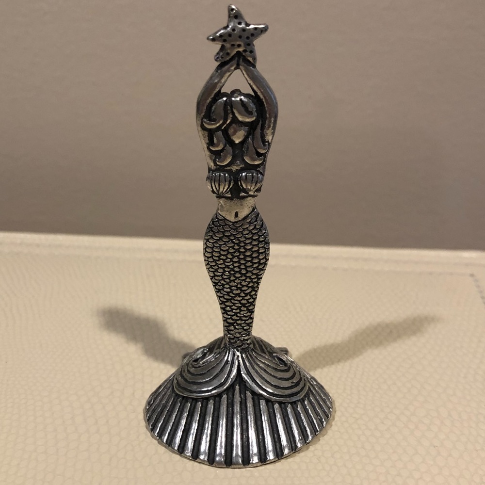 Pewter mermaid ring holder